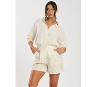 South Beach Contrast Piping Short In Beige Beige 10