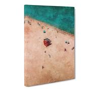 South Beach In Miami Canvas Print | Gallery Wrapped 30mm Frame Wall Art | 24x16 inches | Ready to Hang | Coastal Seascape Picture | Living Room Bedroom Lounge Office