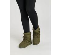 South Beach Lace Up Mini Boot In Khaki Khaki 5