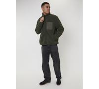 South Beach Men's Fleece Borg Zip Jacket With Pocket in Green | Size: Small South Beach Green S