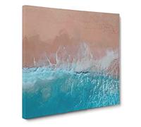 South Beach Miami Florida Canvas Print | Gallery Wrapped 30mm Frame Wall Art | 20x20 inches | Ready to Hang | Abstract Seascape Picture | Living Room Bedroom Lounge Office