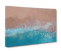 South Beach Miami Florida Canvas Print | Gallery Wrapped 30mm Frame Wall Art | 24x16 inches | Ready to Hang | Abstract Seascape Picture | Living Room Bedroom Lounge Office