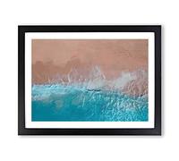 South Beach Miami Florida In Abstract Modern Art Framed Print | A4 Black Framed Wall Art | Ready to Hang | Abstract Beach Picture | Living Room Bedroom Lounge Office