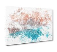 South Beach Miami Florida Watercolour Canvas Print | Gallery Wrapped 30mm Frame Wall Art | 20x14 inches | Ready to Hang | Modern Seascape Picture | Living Room Bedroom Lounge Office