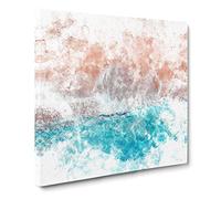 South Beach Miami Florida Watercolour Canvas Print | Gallery Wrapped 30mm Frame Wall Art | 20x20 inches | Ready to Hang | Modern Seascape Picture | Living Room Bedroom Lounge Office