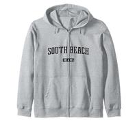 South Beach Miami Vintage Zip Hoodie
