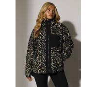 South Beach Printed Borg Zip Jacket With Pocket Multi XXL