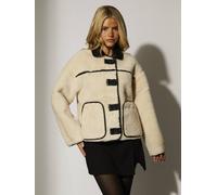 South Beach Reversable Borg Button Down Jacket Multi S