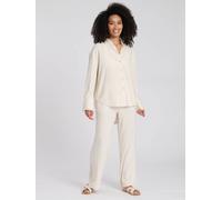 South Beach Starfish Button Linen Blend Shirt In Beige Beige 10