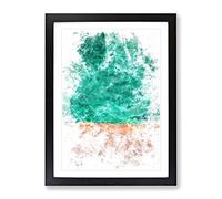 South Beach View In Miami Florida Watercolour Modern Framed Print | A4 Black Framed Wall Art | Ready to Hang | Modern Beach Picture | Living Room Bedroom Lounge Office