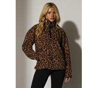 South Beach Women's Borg 1/4 Length Jacket in Brown | Size: Small South Beach Brown S