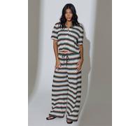 South Beach Women's Crochet Wide Leg Trousers | Size: 14 South Beach Multicolor 14