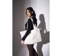South Beach Women's Embroidered Tote Bag in Cream South Beach Cream