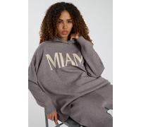 South Beach Women's Miami Knit Hoodie in Grey | Size: Medium South Beach Grey M