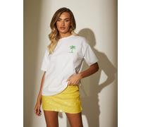 South Beach Women's Palm Springs Oversized T-shirt in White | Size: S/M South Beach White S/M