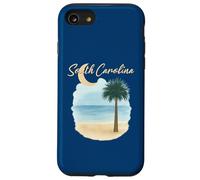 South Carolina Beach With Palmetto Tree And Crescent Moon Case for iPhone SE (2020) / 7/8