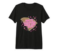 South Carolina Born and Bred Leopard Print Premium T-Shirt