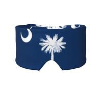 South Carolina Flag Adjustable Sleep Eye mask and Earmuffs, Unisex Side Sleeping Headband (26.8 * 4.3 inches), Indoor and Outdoor Travel Yoga Comfort Cover,