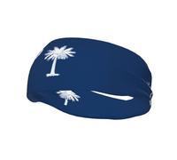 South Carolina Flag Basketball Fitness Elastic Headband, Unisex Sports Headband, Sports Running Cycling Yoga Sweat-Absorbent Band,