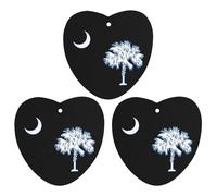 South Carolina Flag Car Air Freshener 3-pack Aromatherapy Tablets Hanging Scented Cards for Rooms Bathrooms Wardrobe Love form