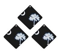 South Carolina Flag Car Air Freshener 3-pack Aromatherapy Tablets Hanging Scented Cards for Rooms Bathrooms Wardrobe Rhombus