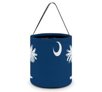 South Carolina Flag Cute Halloween Tricking Or Treating Bag Candy Bucket Tote Gift Storage Bags