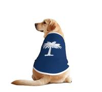South Carolina Flag Dog Shirt Vest Dog Clothes- Breathable Cooling for Big Dogs, Sun Protection Comfort Wear for Golden Retriever, Husky, Alaska Outdoor Activities 5X-Large