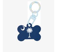 South Carolina Flag Dog Tags for Pets,Bone-Shaped Acrylic Pet ID Tags,Perfect for Small to Large Dogs and Cats,Cute & Functional