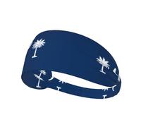 South Carolina Flag Elastic Sports Headband, Unisex, Soft and Breathable, Quick-Absorbent, Polyester Material