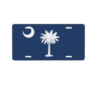 South Carolina Flag Front license plate, 0.6 mm thick, large size 30 x 15 cm, aluminum.