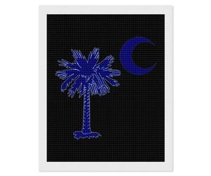 South Carolina Flag Funny Diamond Art Kits DIY Painting Diamonds Picture Wall Decor Decoration