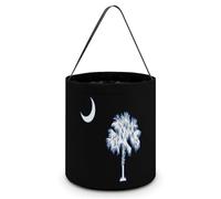 South Carolina Flag Halloween Trick Or Treat Bag Candy Tote Portable Reusable Goody Bucket Gift Pumpkin Party Favors