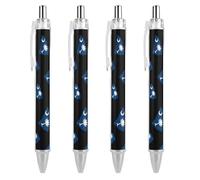 South Carolina Flag Map Carolina Fashion Retractable Ballpointpen 0.5 Fine Writing Pens Black Ink Click Pen Office Supplies 4 PCS
