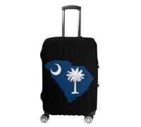 South Carolina Flag Map Carolina Personalized Luggage Case Cover Protective Suitcase Covers Washable Bag Protector for Travel XL
