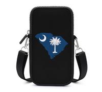 South Carolina Flag Map Carolina Small Crossbody Bag for Women Men Mini Cell Phone Purse Wallet Side Shoulder Satchel Purses