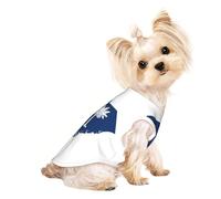 South Carolina Flag Map Print Dog Lightweight Shirt,Summer Cool Breathable Dog t Shirts,Pet Sleeveless Stretchy Clothes