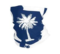 South Carolina Flag Map Print Neck Warmer Ultra-Soft, Stretchy Neck Gaiter Winter Neck Gaiter Warmer For Menand Women