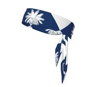 South Carolina Flag Map Print Sport Head Ties Headbands Bandanas Workout Hair Band Athletic Sweatbands for Running Tennis