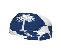 South Carolina Flag Map Print Sweatbands Sports Headband for Men Women,Athletic Sweatband for Tennis,Basketball,Running,Gym