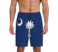 South Carolina Flag Men'S 1-Pack Sleep Shorts Loungewear With Side Pockets, Breathable Fit, Available In Big.