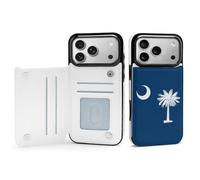 South Carolina Flag Mobile Phone Flip Cases Compatible with iPhone 17/17 Air/17 Pro/17 Pro Max Anti-Scratch Covers