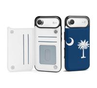 South Carolina Flag Mobile Phone Flip Cases Compatible with iPhone 17/17 Air/17 Pro/17 Pro Max Anti-Scratch Covers