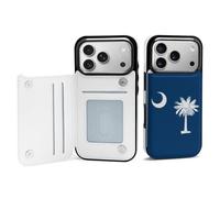 South Carolina Flag Mobile Phone Flip Cases Compatible with iPhone 17/17 Air/17 Pro/17 Pro Max Anti-Scratch Covers