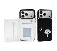 South Carolina Flag Phone Case Compatible with iPhone 17/17 Air/17 Pro/17 Pro Max Flip Protective Cover with Card Holder