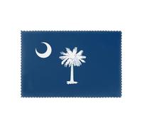 South Carolina Flag Placemats for Dining Table Set of 6 - Waterproof - Wipe Clean - Heat Resistant - Anti Slip Dining Table Place Mats, Suitable for Indoor & Outdoor Use, 18â€™â€™Ã-12â€™â€™