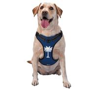South Carolina Flag Premium Dog Harness for Small, Medium, and Large Dogs â€“ Durable, No Pull with Reflective Straps and Quick Release BucklesLarge