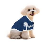 South Carolina Flag Print Cotton Dog T Shirt Breathable Soft Pet Clothes, for Small Medium Large Dogs Cats