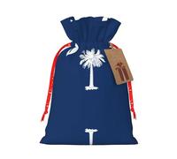 South Carolina Flag Print Drawstring Pouch For Gifts,Reusable Adorable Gift Bags,Perfect For Jewelry And More