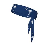 South Carolina Flag Print Ninja Headbands,Adjustable Head Tie For Men, Sports Sweatband For Yoga Running Basketball