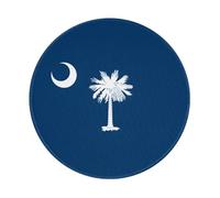 South Carolina Flag Print Round Mousepad, Rubber Base Computer Mousepad for Laptop, Desktop and Gaming
